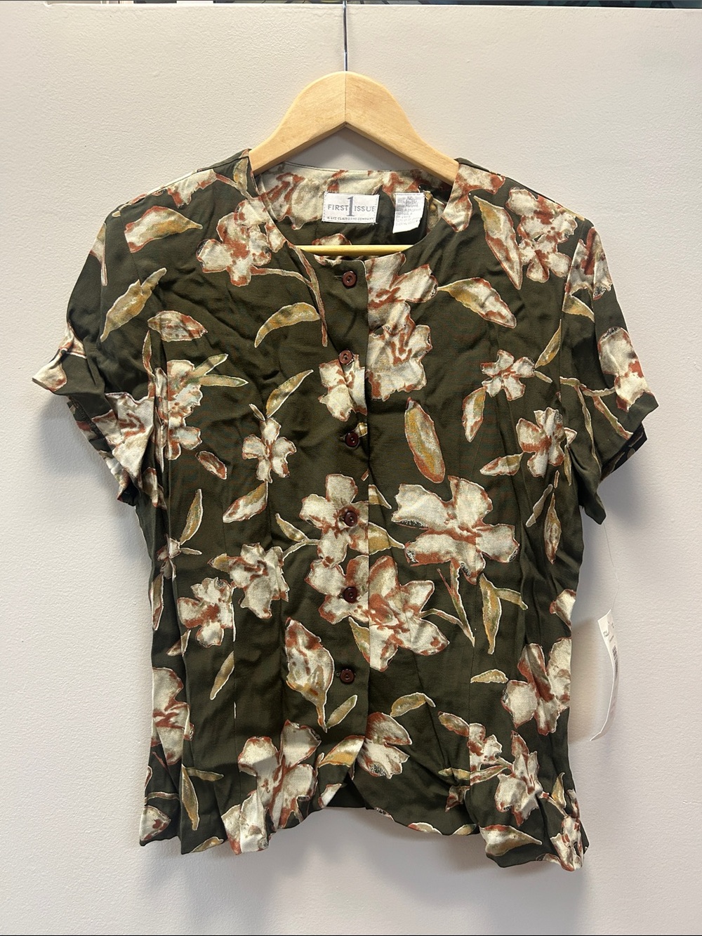 Vintage 90’s First Issue Liz Claiborne Floral Button-Front Women’s Top